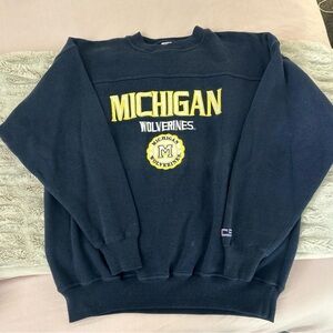 Champion Michigan Wolverines Black Crewneck Sweater